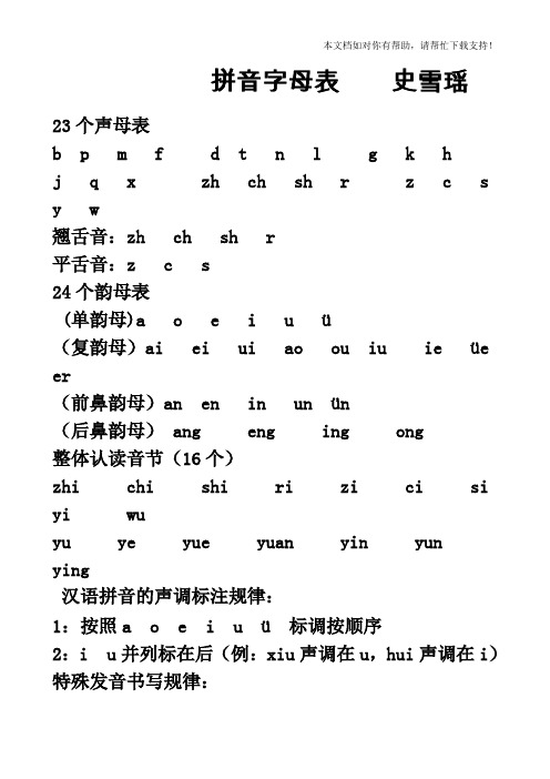 孩子学拼音的24个标准发音,你都知道吗?(图2) 拼音:_拼音字母表_拼音声母韵母26个表