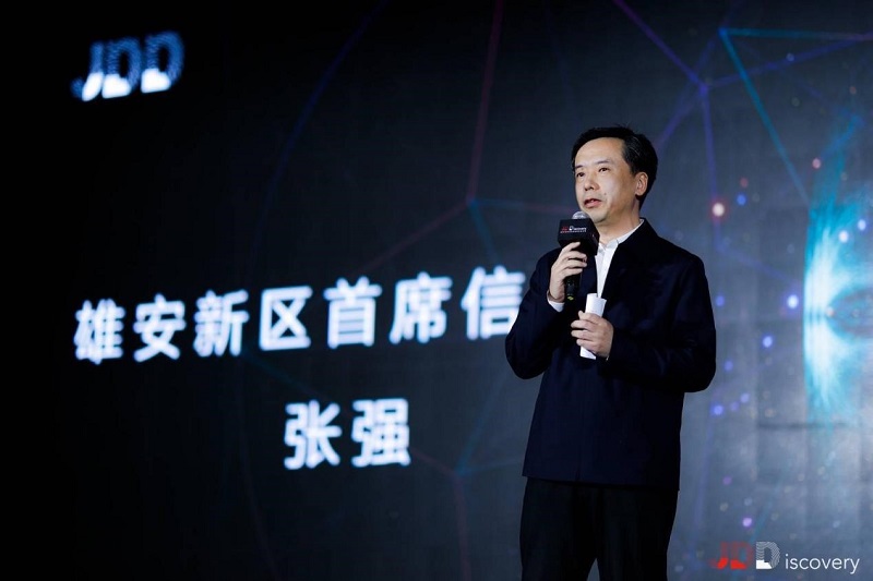 新华社记者冬日的雄安新区银装素裹热火朝天场面