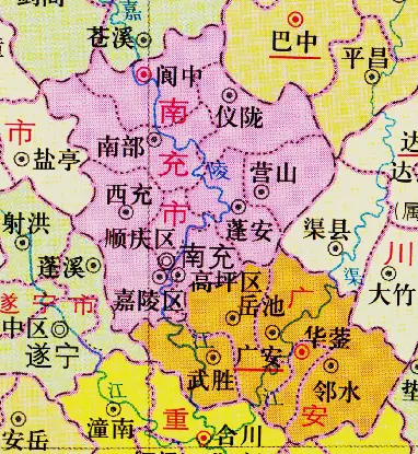 果城、绸都是四川省的一个地级市