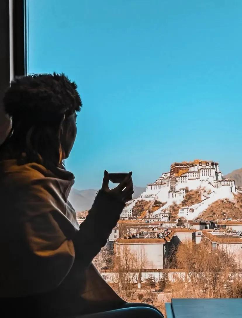 山南羊卓雍措边的村落/图虫创意