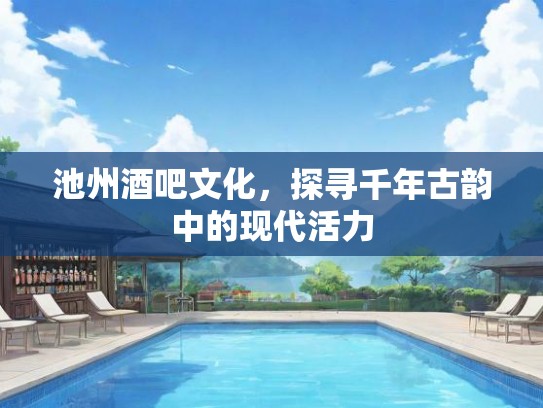 池州酒吧文化，探寻千年古韵中的现代活力